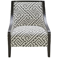 Traditional Accent Chair with Exposed Wood