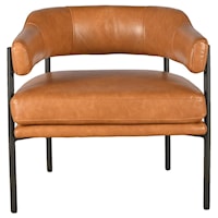 Faux Leather Accent Chair