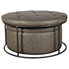 Maric Furniture Accent Ottomans Faux Leather Nesting Ottoman