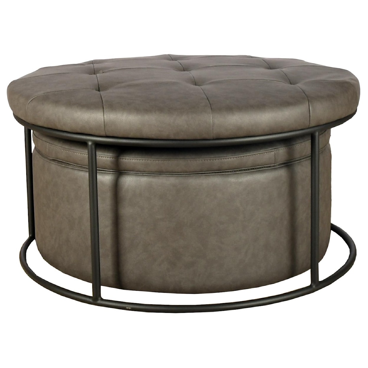 Maric Furniture Accent Ottomans Faux Leather Nesting Ottoman