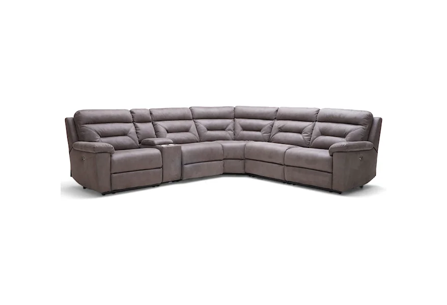 KM012 6 Pc Pwr Reclining Sectional Sofa by Kuka Home at Beck's Furniture