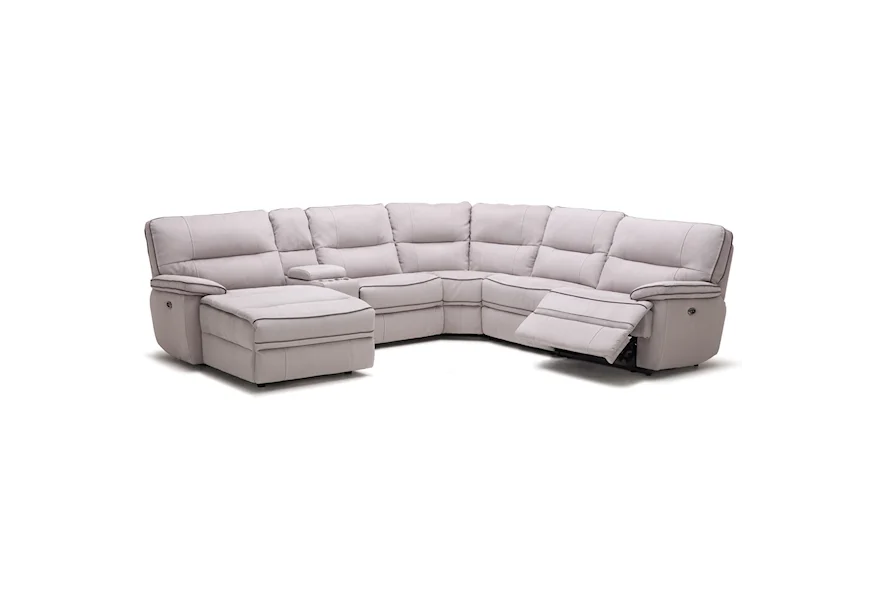 KM019 6 Pc Reclining Sectional Sofa by Kuka Home at Beck's Furniture