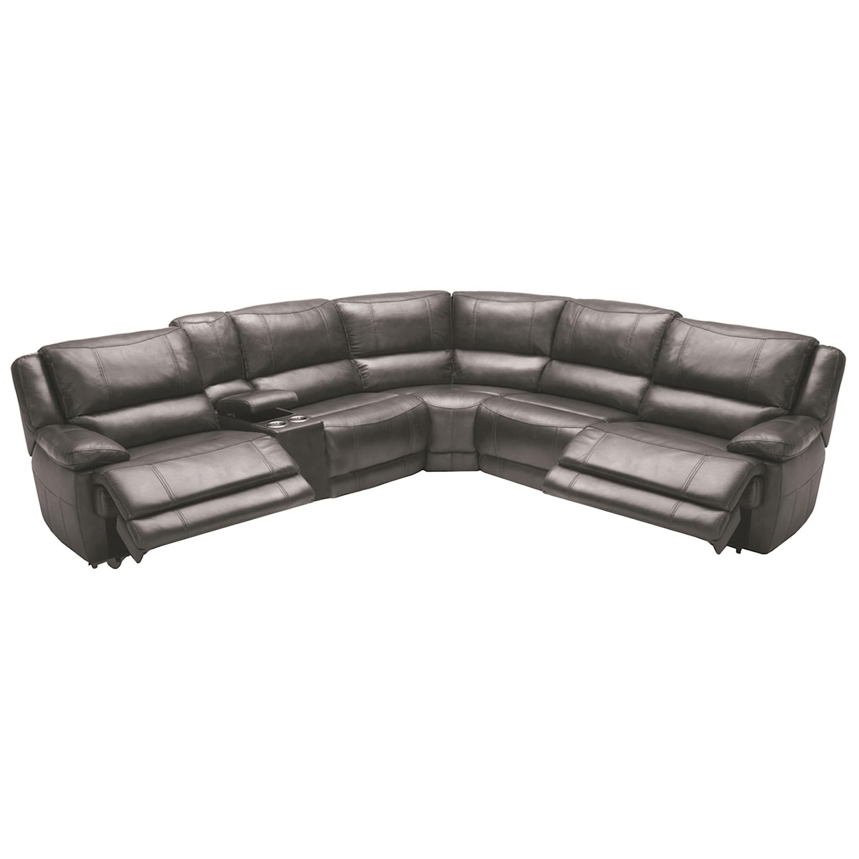 Kuka Home 27675 6 Pc Pwr Reclining Sectional Sofa