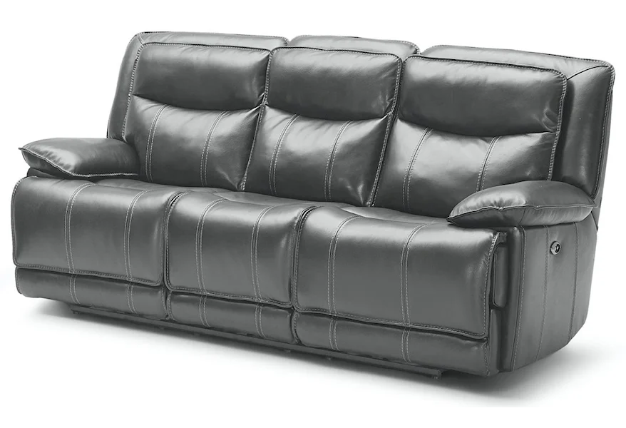 KM030 Reclining Sofa w/ Two Recliners by Kuka Home at Beck's Furniture
