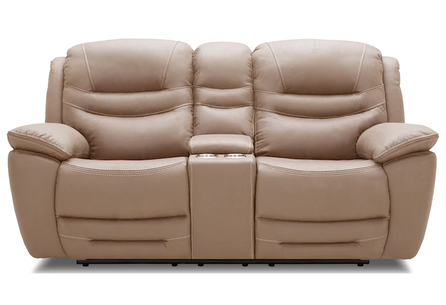 KM083 Power Reclining Loveseat w/ Console by Kuka Home at Beck's Furniture
