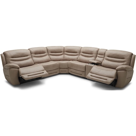 6 pc Pwr Reclining Sectional Sofa