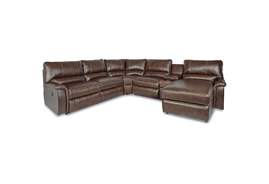 ASPEN 6 Pc Pwr Reclining Sectional Sofa by La-Z-Boy at Jordan's Home Furnishings