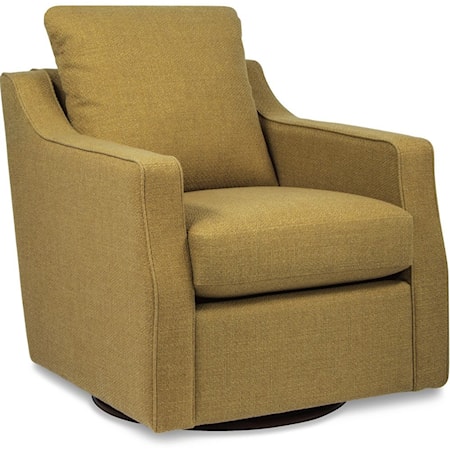 Transitional Swivel Chair with Comfort Core Seat Cushion