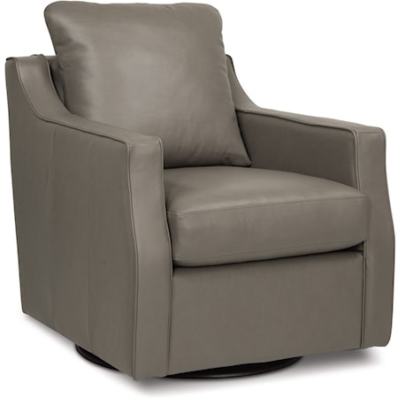 Transitional Swivel Chair with Comfort Core Seat Cushion