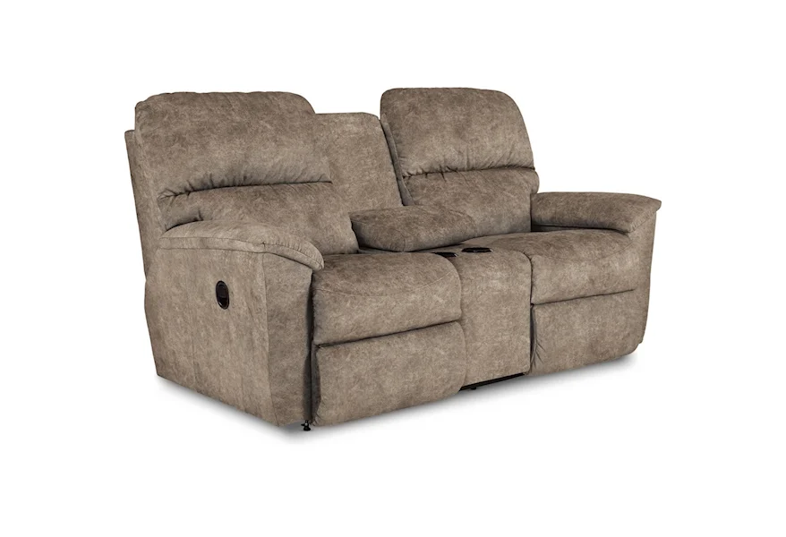Brooks Power Reclining Loveseat w/ Console by La-Z-Boy at Bennett's Furniture and Mattresses