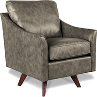 Reegan Swivel Chair with Splayed Wood Legs and Premier ComfortCore Cushion