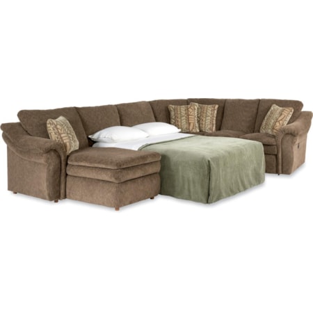 4 Piece Reclining Sectional Sofa w/ Sleeper