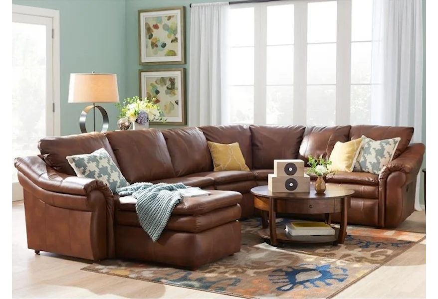 Devon  Sectional Sofa with RAS Chaise by La-Z-Boy at Sparks HomeStore