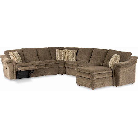 5 Piece Sectional Sofa w/ Power Recline