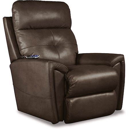 Contemporary Power Wall Recliner w/ Headrest & USB Port