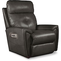 Contemporary Power Rocking Recliner w/ Headrest, Lumbar & USB Port