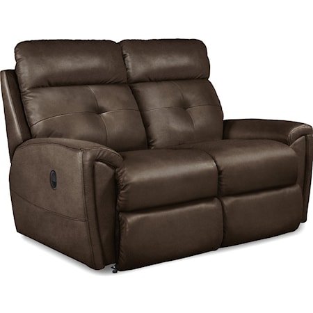 Contemporary Power Reclining Loveseat with USB Charging Ports and Power Tilt Headrests