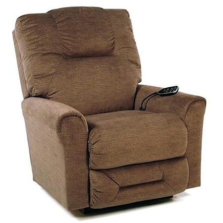 Casual Power Rocking Recliner with Power Headrest & Lumbar