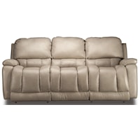 85" Leather Match, Power Reclining Sofa with Power Head Rest