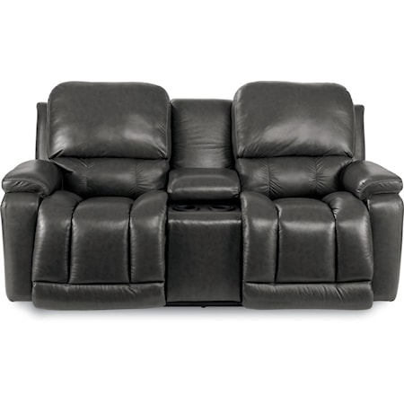 Power La-Z-Time?Reclining Console Loveseat