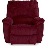 Casual Rocking Recliner with Channel-Stitched Back