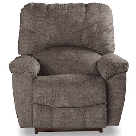 Casual Rocking Recliner with Channel-Stitched Back