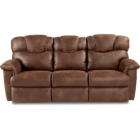 Casual Reclining Sofa with Channel-Stitched Back