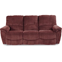 Casual Power Reclining Sofa with Channel-Stitched Back & USB Ports