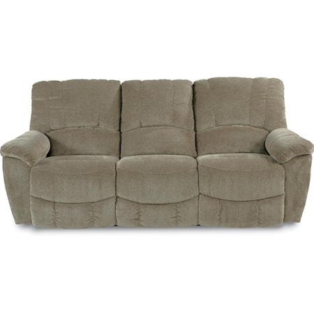 Casual Power Reclining Sofa with Channel-Stitched Back & USB Ports