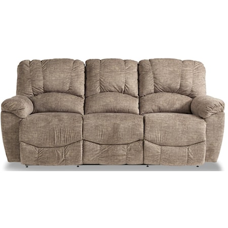 Casual Power Reclining Sofa with Channel-Stitched Back & USB Ports