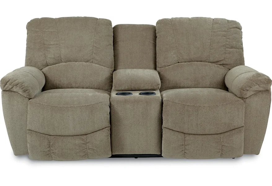 Hayes Reclining Loveseat w/Console by La-Z-Boy at Sparks HomeStore