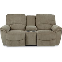 Casual Power Reclining Loveseat with Storage Console and USB Ports