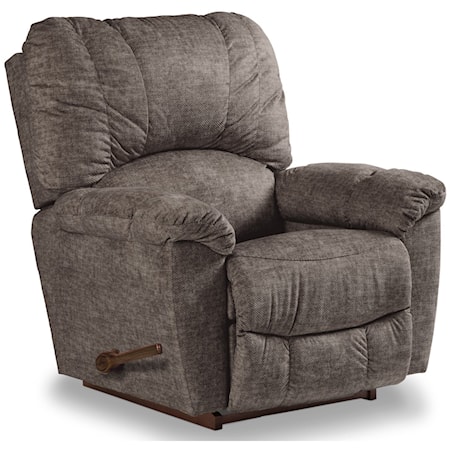 Casual Power Rocking Recliner with Channel-Stitched Back & USB Port