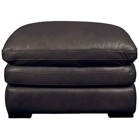 Jake Top Grain Leather Split Ottoman