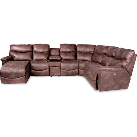 6 Pc Pwr Recl Sectional w/ RAS Chaise & Head