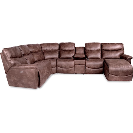 6 Pc Pwr Recl Sectional w LAS Chaise & Head 