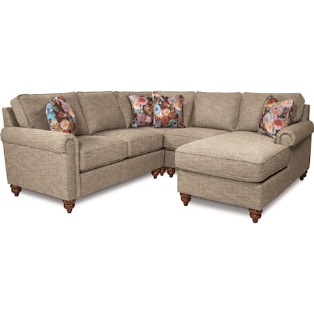 4 Pc Sectional Sofa w/ LAS Chaise