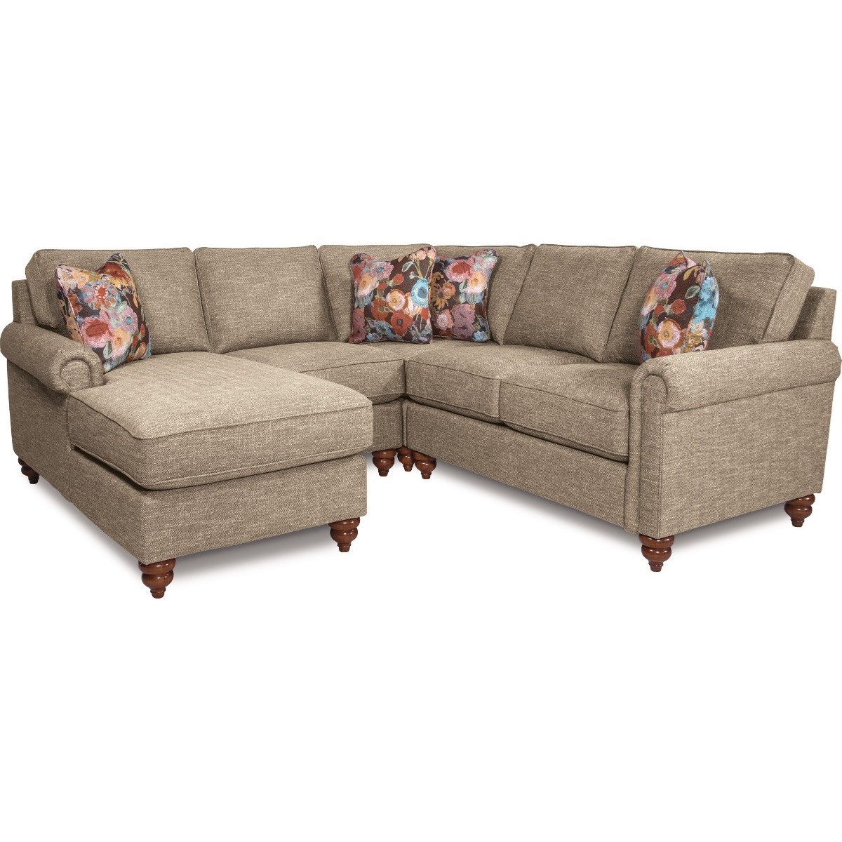 4 Pc Sectional Sofa w/ RAS Chaise