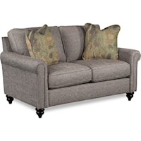 Traditional Rolled Arm Loveseat with Premier Comfort Core Cushions