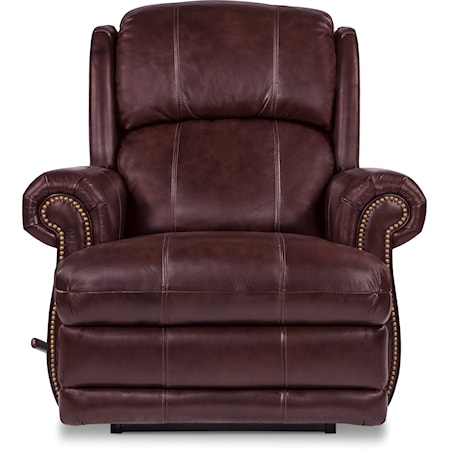 Swivel Glider Recliner with Nailhead Studs