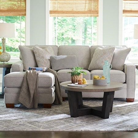 Contemporary 2-Piece Sectional with Right-Sitting Chaise