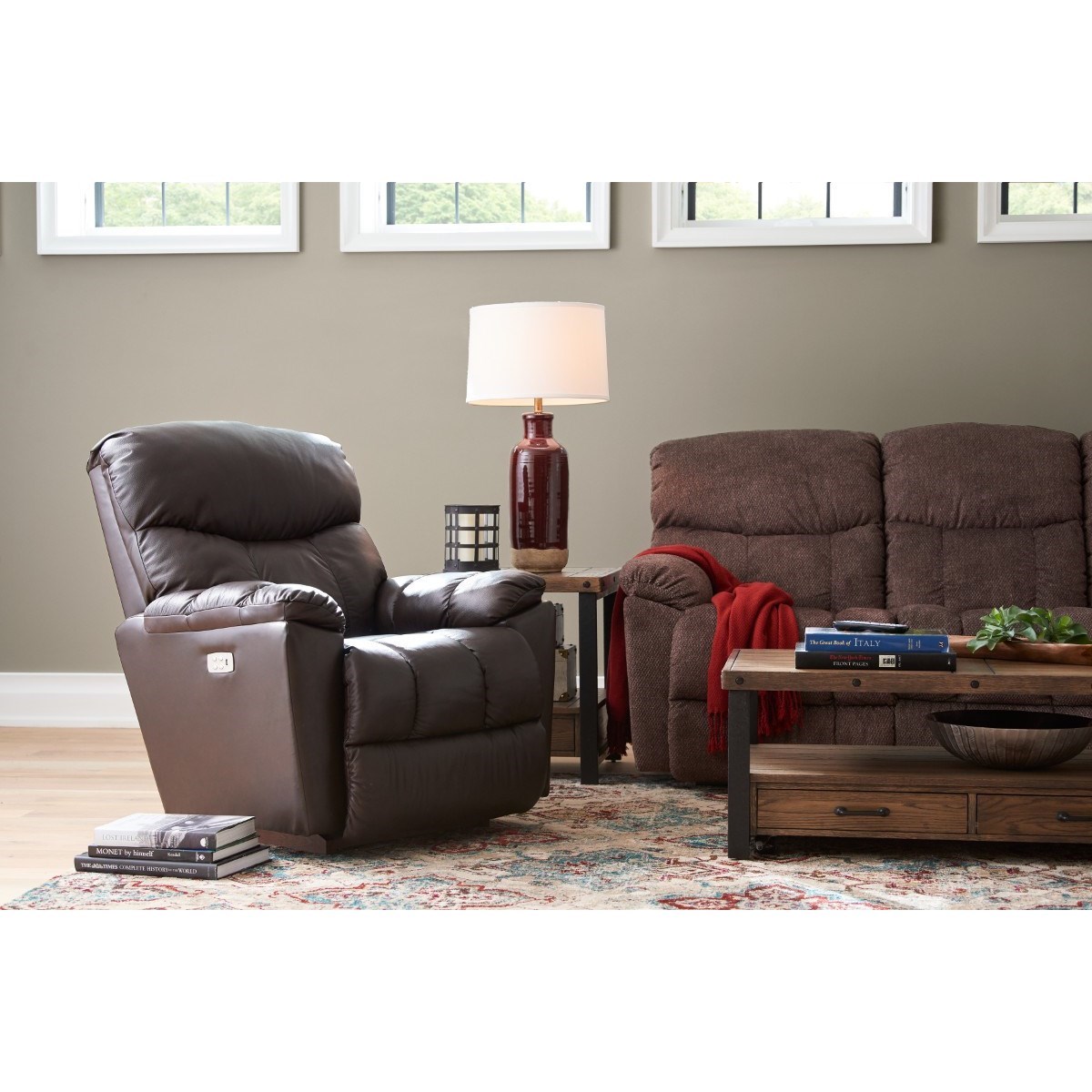 LaZBoy Morrison Power Rocking Recliner with USB Charging Port