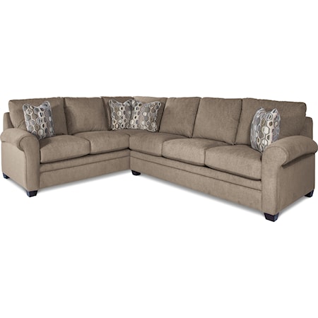 2 Pc Sectional Sofa w/ Queen Sleeper Mattres