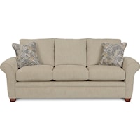 Transitional Sofa with Sock Arms