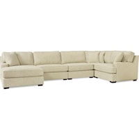 4-Seat Premier Sectional Sofa with Comfort Core Cushions and Wide Chaise