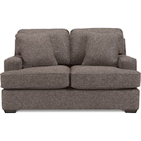 Contemporary Premier Loveseat with Comfort Core Cushions