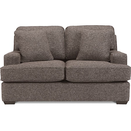 Contemporary Premier Loveseat with Comfort Core Cushions