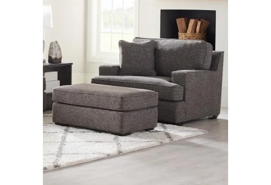 Paxton Oversized Chair & Ottoman Set by La-Z-Boy at Sparks HomeStore