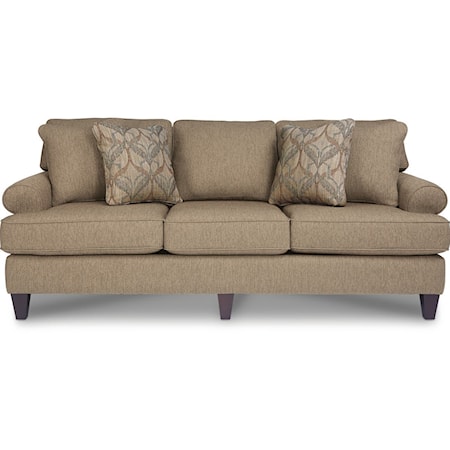 Transitional Sofa with Premier ComfortCore Cushions