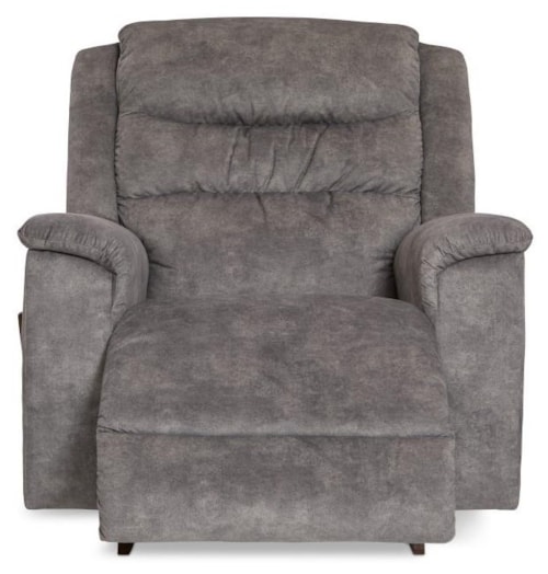 Casual Big and Tall Rocker Recliner with Pillow Arms